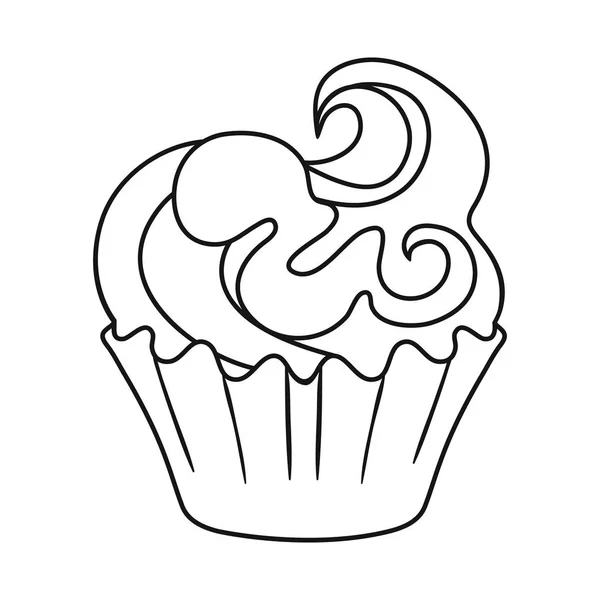 Diseño vectorial de dulce y signo de producto. Colección de dulce y caramelo icono vectorial para stock . — Vector de stock