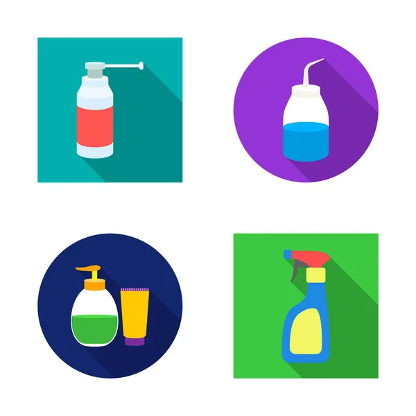 Vector illustration of sprayer and liquid logo. Set of sprayer and pesticide stock vector illustration. — Stock Vector