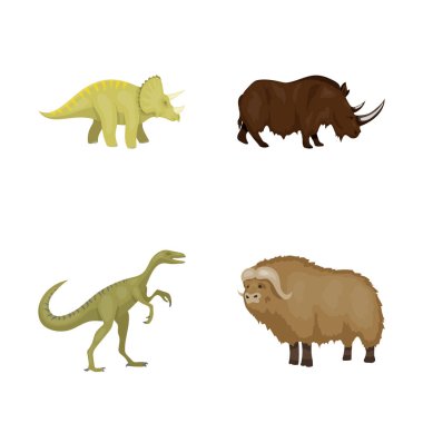 Hayvan ve karakter simge vektör tasarımı. Hisse senedi için hayvan ve antik vektör simge kümesi.