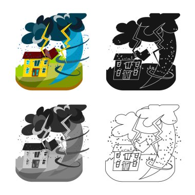 Bir hava ve sıkıntı işaret tasarım vektör. Hava ve web için crash hisse senedi simgesi toplama.