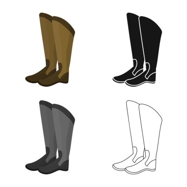 Ekipman ve Binicilik simge vektör Illustration. Hisse senedi için ekipman ve rekabet vektör simge topluluğu.