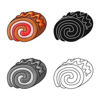 Şekerlemeler ve mutfak simge vektör tasarımı. Şekerlemeler ve ürün stok vektör çizim koleksiyonu.