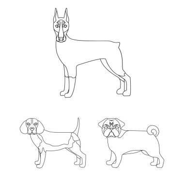 Şirin izole nesnesini ve işareti. Şirin ve hisse senedi vektör çizim topluluğu.