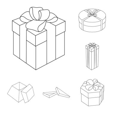 Karton ve teslimat logo vektör tasarımı. Hisse senedi için karton ve etiket vektör simge topluluğu.