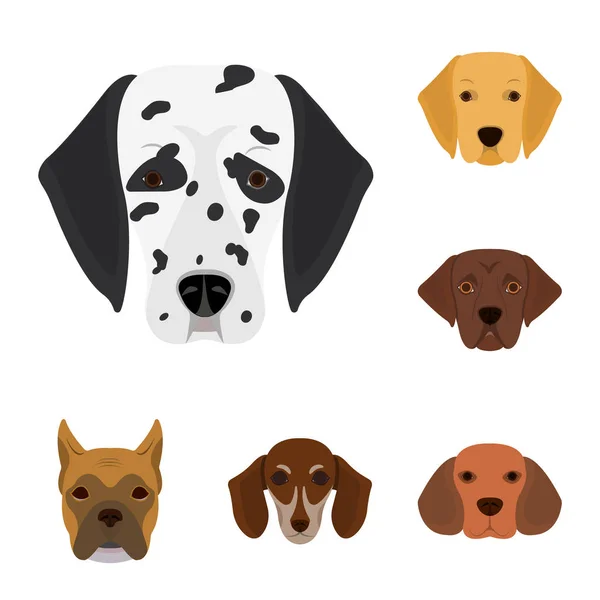 Diseño vectorial del logotipo lindo y cachorro. Conjunto de lindo y animal stock símbolo para web . — Archivo Imágenes Vectoriales