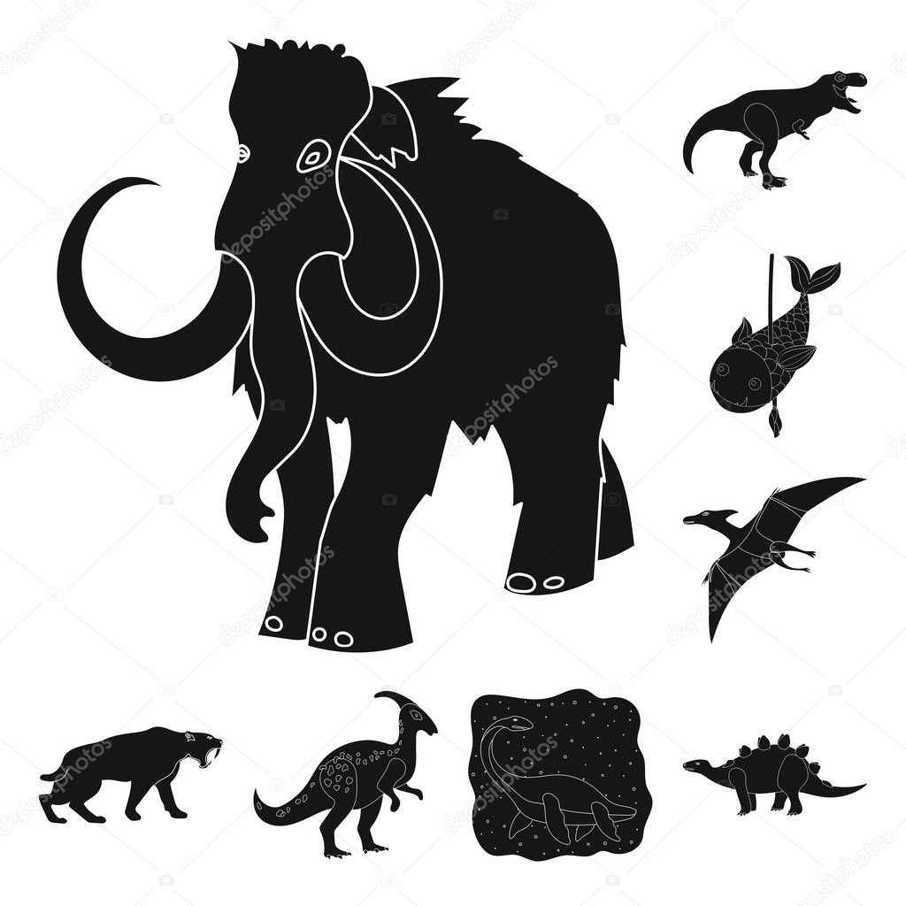 Vector design of animal and character icon. Collection of animal and ancient  stock vector illustration.