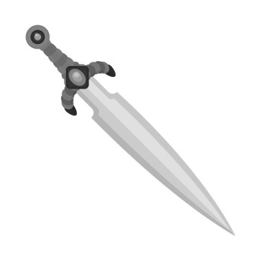 Kılıç ve hançer simgesi yalıtılmış nesne. Hisse senedi için kılıç ve silah vektör simge kümesi.