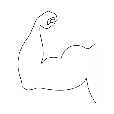 Kas ve hücre logosu izole nesne. Web için kas ve anatomi stok sembolü koleksiyonu.