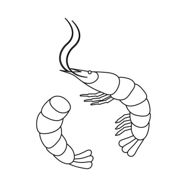 Gıda ve deniz simge vektör Illustration. Gıda ve hisse senedi için sağlıklı vektör simge kümesi.