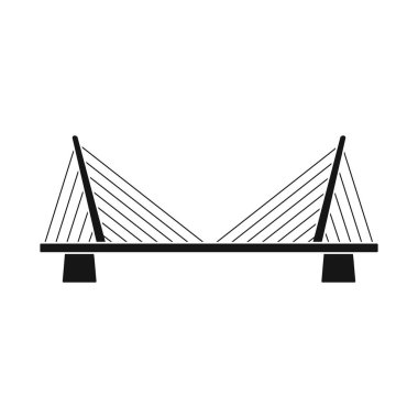 İllüstrasyon işareti kavisi ve köprü, vektör. Kavisi ve Simgesel Yapı hisse senedi simgesi için web topluluğu.