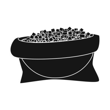 Şeker kamışı ve baston logosu yalıtılmış nesne. Hisse senedi için şeker kamışı ve alan vektör simge kümesi.