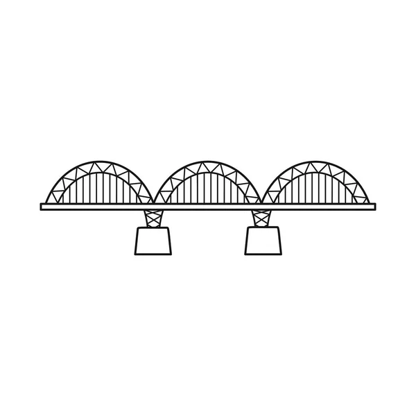 Kavisi Köprü Simge Vektör Tasarımı Kavisi Simgesel Yapı Hisse Senedi — Stok Vektör