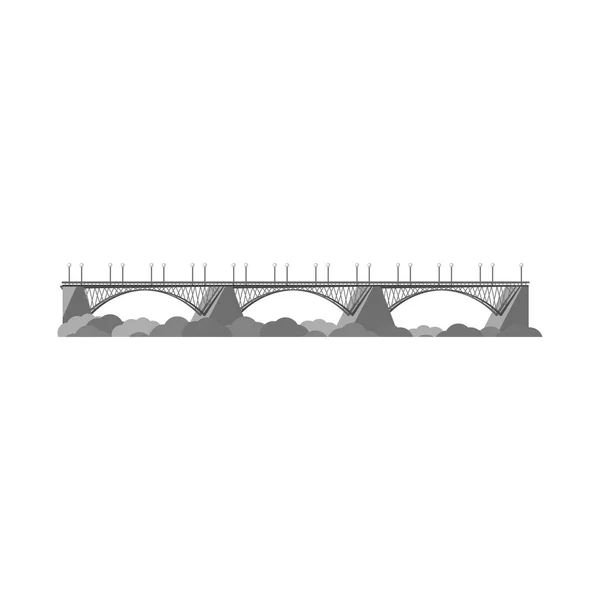 Векторная иллюстрация моста и логотипа моста. Коллекция мостов и знакового символа запаса для интернета . — стоковый вектор