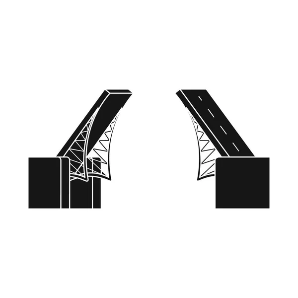 Wektor ilustracja znak pomostach i most. Zestaw pomostach i landmark symbol giełdowy dla sieci web. — Wektor stockowy