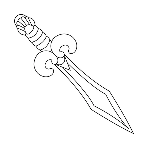 Conception vectorielle de l'épée et de l'icône de poignard. Collection d'épée et symbole de stock d'armes pour la toile . — Image vectorielle
