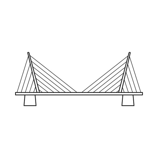 Objeto aislado de puente y logotipo del puente. Conjunto de puente y icono de vector de referencia para la acción . — Vector de stock