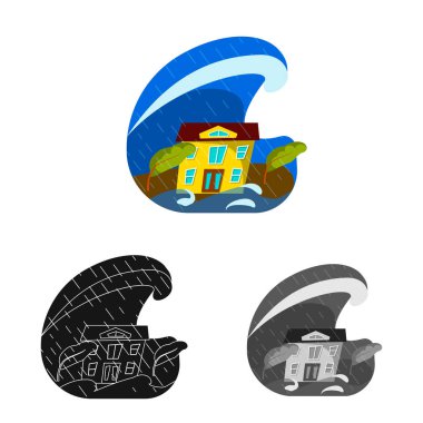 Hava ve sıkıntı logo yalıtılmış nesne. Hava ve web için crash hisse senedi simgesi toplama.