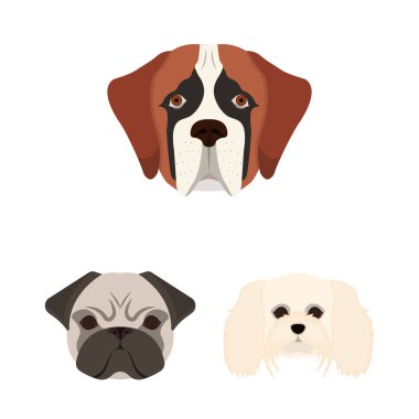 Sevimli vektör tasarımı ve köpek yavrusu logosu. Şirin ve hayvan hisse senedi vektör çizim topluluğu.