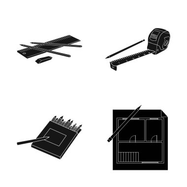 İzole kalem nesne ve kutsal kişilerin resmi keskinleştirmek. Hisse senedi vektör çizim kalem ve renk kümesi.