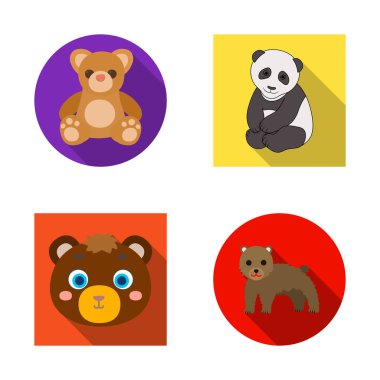 Uyku ve kahverengi işareti vektör çizimi. Uyku ve hayvan hisse senedi simgesi için web topluluğu.