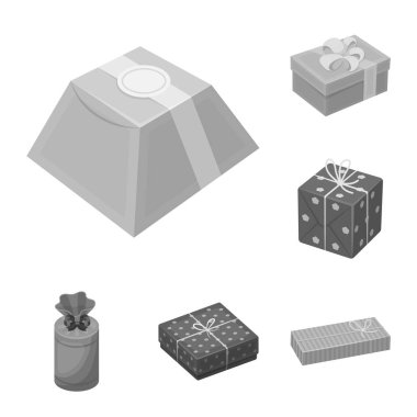 Karton ve teslimat logo vektör tasarımı. Hisse senedi için karton ve etiket vektör simge topluluğu.