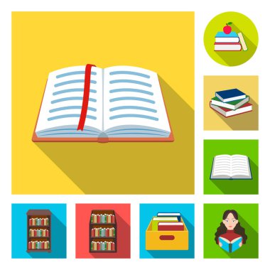 Yalıtılmış nesne ve kitaplığın simge. Toplama ve web için ders kitabı hisse senedi simgesi.