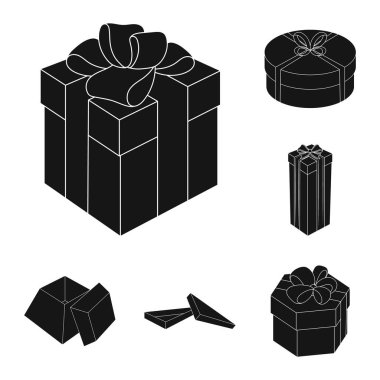 Karton ve teslimat sembolü yalıtılmış nesne. Web için karton ve etiket hisse senedi simgesi kümesi.