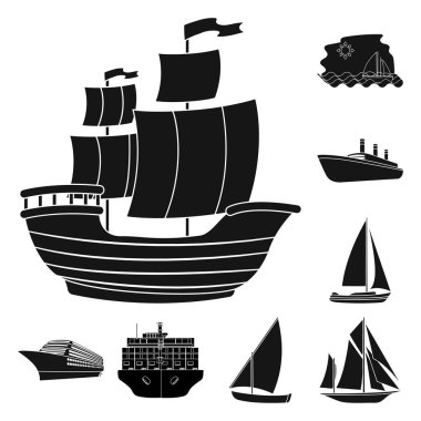 Yat ve gemi logosu yalıtılmış nesne. Yat ve cruise hisse senedi simgesi için web topluluğu.