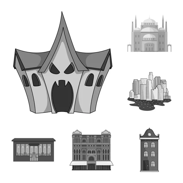 Векторное Проектирование Здания Иконы Города Собрание Векторной Иллюстрации Строительства Бизнеса — стоковый вектор