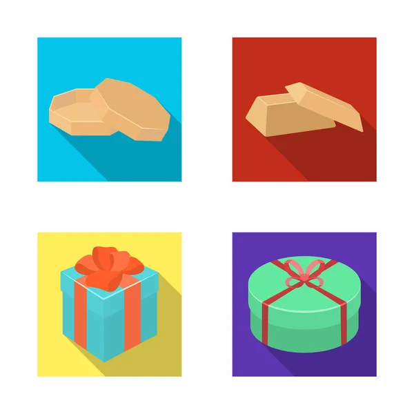 Vector design of cardboard and delivery  icon. Set of cardboard and label stock symbol for web. — Stock Vector