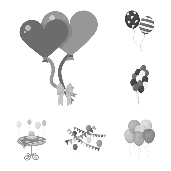 Vector design of happy and fun icon. Set of happy and balloon vector icon for stock. — Stock Vector