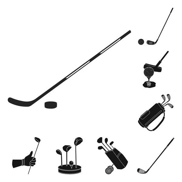 Vektor-Design von Stick und Feld-Symbol. Sammlung von Stick und Club-Vektor-Symbol für Aktien. — Stockvektor