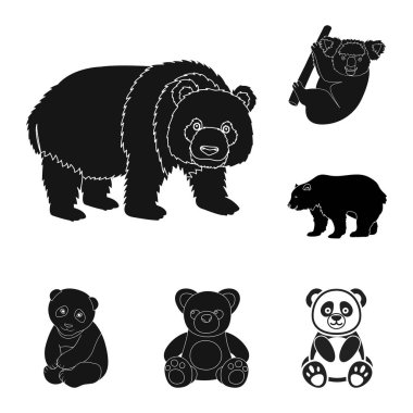 Uyku ve kahverengi simge vektör tasarımı. Uyku ve hisse senedi için hayvan vektör simge kümesi.