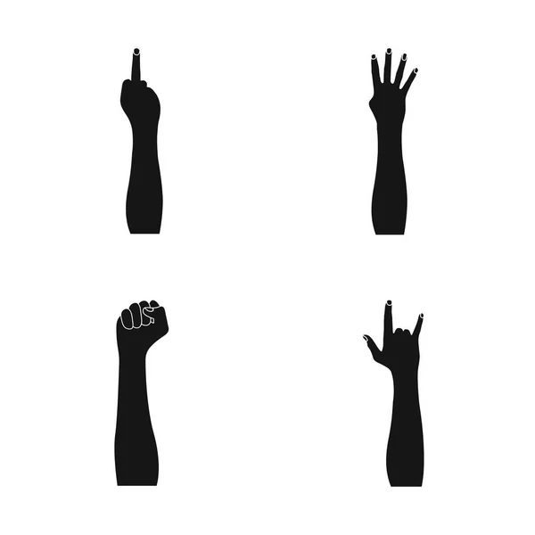 Design vectorial de logo-ul animat și degetul mare. Colecție de pictograme vectoriale animate și gesturi pentru stoc . — Vector de stoc