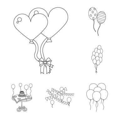 Mutlu ve eğlenceli simgesi yalıtılmış nesne. Mutlu ve balon hisse senedi simgesi için web topluluğu.