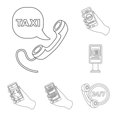 Telefon ve ekran simge vektör Illustration. Web için telefon ve cep telefonu hisse senedi simgesi kümesi.