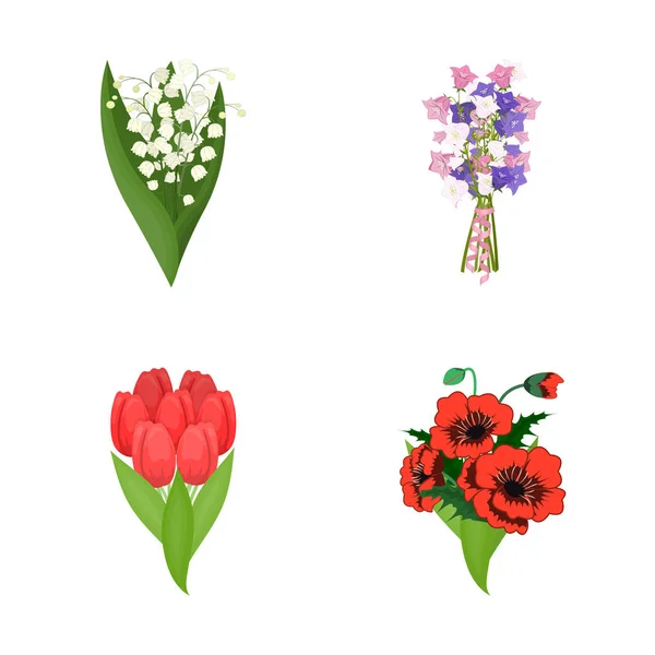 Objeto aislado de signo de primavera y corona. Colección de primavera y flor símbolo de stock para la web . — Archivo Imágenes Vectoriales