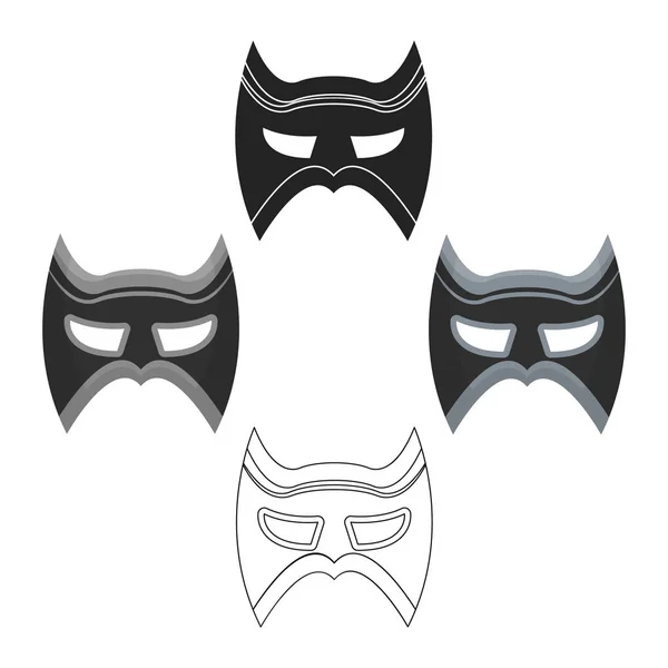 Icono de máscara ocular en estilo de dibujos animados aislado sobre fondo blanco. Superhéroes máscara símbolo stock vector ilustración . — Archivo Imágenes Vectoriales