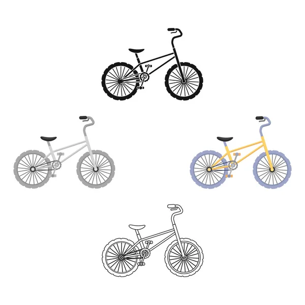 BMX Cycliste Cycliste Athlètes Sportsman. Vélo pour sauts et athletes.Different vélo icône unique dans le style dessin animé vectoriel symbole illustration stock . — Image vectorielle