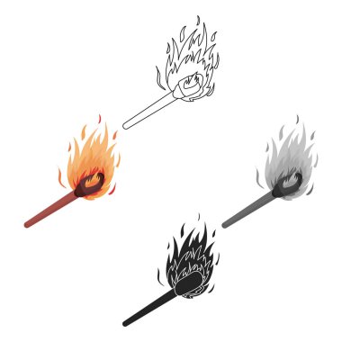 Beyaz arka plan üzerinde izole karikatür tarzı maç simgesi. Işık kaynağı sembol stok vektör çizim