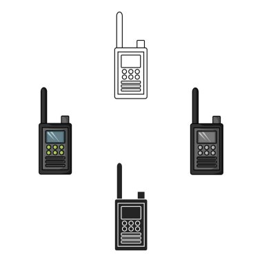 Beyaz arka plan üzerinde izole karikatür tarzı el alıcı verici simgesini. Müze sembol stok vektör çizim.