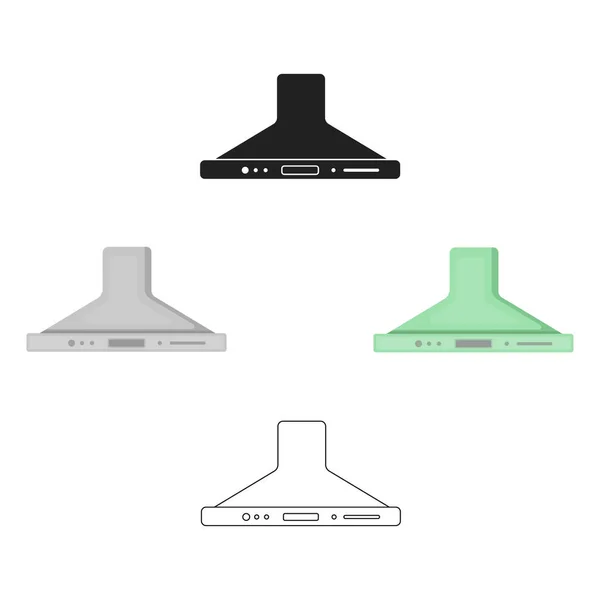 Exhaust hood icon dalam gaya kartun diisolasi pada latar belakang putih. Ilustrasi vektor stok simbol rumah tangga . - Stok Vektor