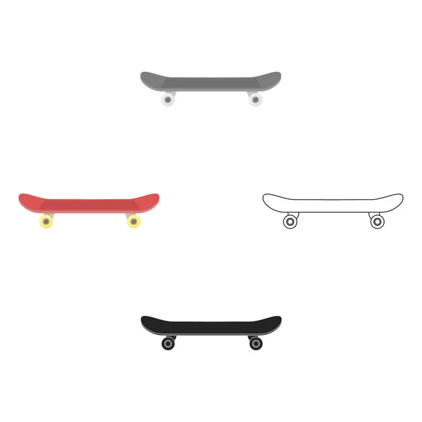 Vetores de Jogo Dos Skates Isolados No Branco Doodle Longboard