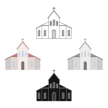 Beyaz arka plan üzerinde izole karikatür tarzı kilise kutsal kişilerin resmi. Cenaze töreni sembol stok vektör çizim.