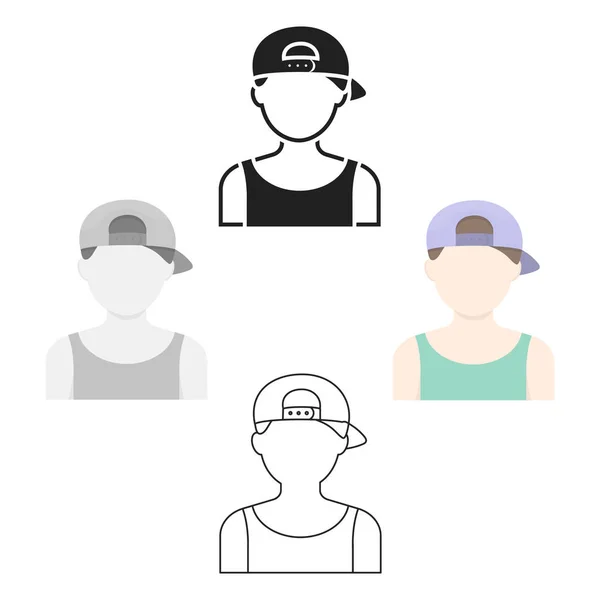 Avatar Icon Of Girl In A Baseball Cap Stock Vector, Royalty-Free