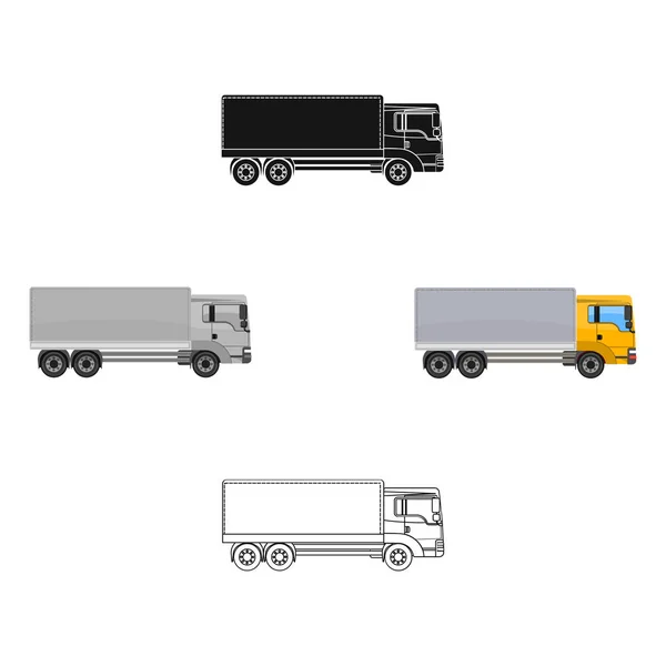 Güterwagen einzelnes Symbol im Cartoon, Umriss, schwarzer Stil für design.car Wartungsstation Vektor Symbol Stock Illustration Web. — Stockvektor