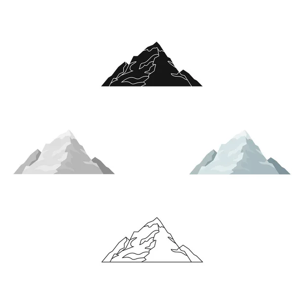 Montagna di ghiaccio coperta di neve.Una montagna per sciare.Diverse montagne singola icona in stile cartone animato vettore simbolo stock illustrazione . — Vettoriale Stock