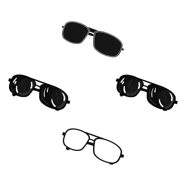 Icône de lunettes de soleil aviateur en style dessin animé isolé sur fond blanc. Club de golf symbole illustration vectorielle de stock . — Image vectorielle