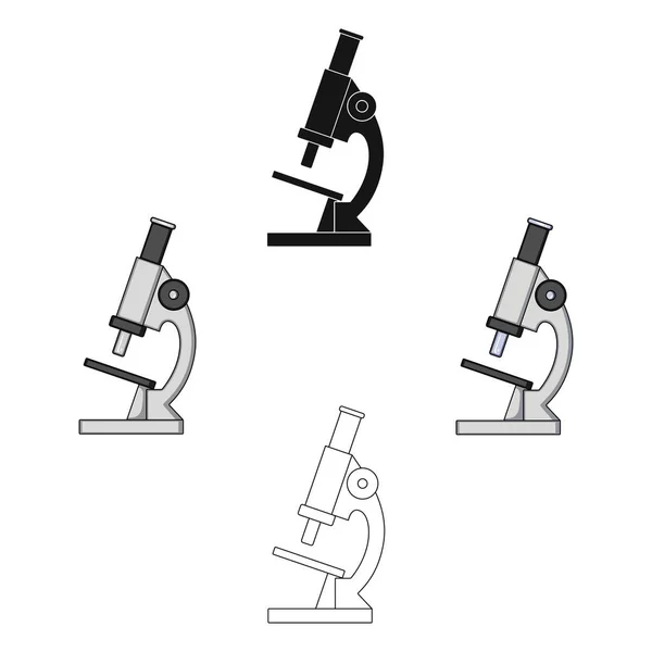 Microscope.Medicine icône unique dans le style de dessin animé vectoriel symbole illustration web . — Image vectorielle