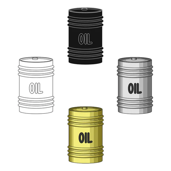 Varil petrol. Petrol tek kutsal kişilerin resmi içinde karikatür tarzı vektör simge stok çizim web. — Stok Vektör